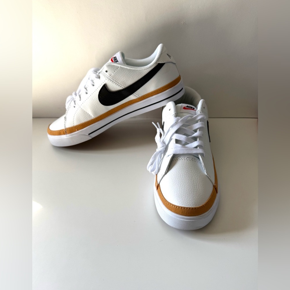 Nike Court Legacy VDay Shoes White Desert Ochre Men's Size 8.5 New